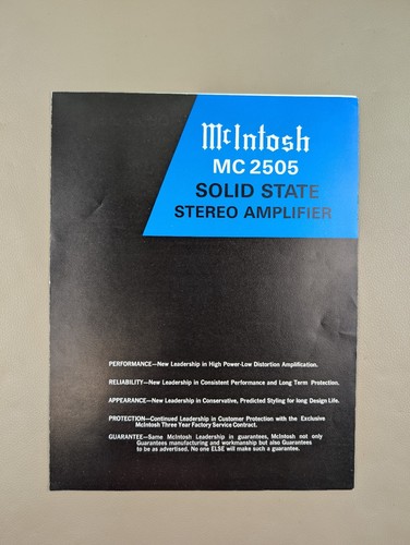 Mcintosh 2505 solid state - mcintosh,