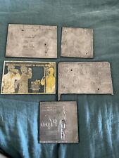 5 plaques matrices imprimerie ancienne publicitaire PIPO vêtement enfant-vintage
