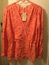 Michael kors Blouse Orange blouse  sz lmedium NWT