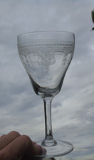 Verre à eau en cristal gravé