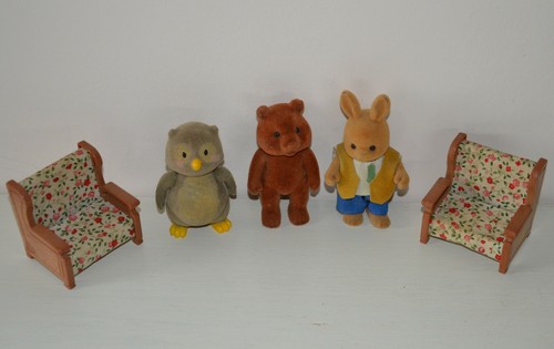Lot animaux hibou lapin ours - hibou,