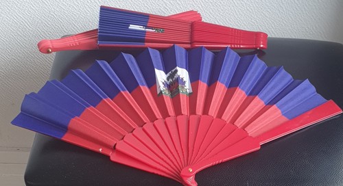 éventail drapeau haiti lot - Éventail, haiti.