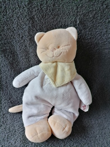 Doudou peluche chat - patou, gris