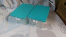 Tupperware Frigo Ventilo frais Ancien Modèle Rectangle Couvercle Vert Moyen 