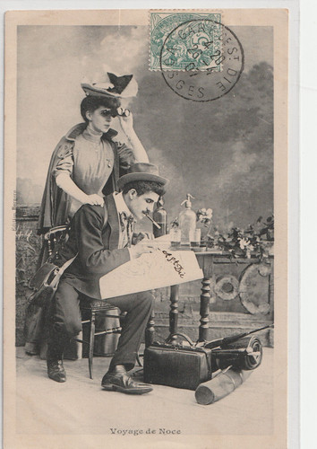 Cpa bergeret voyage - bergeret, noce