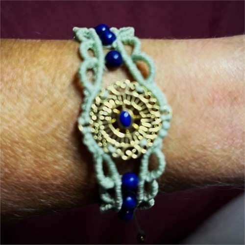 Bracelet macramé vert - , pastel