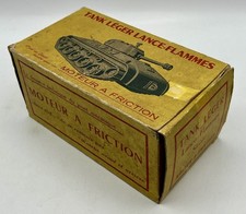 Boite VIDE empty box Tank léger lance-flammes - Jouet mécanique France 1950/60's