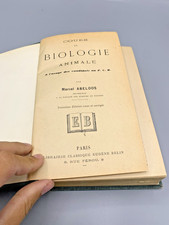 Livre cours de biologie animale – Marcel Abeloos – 1946