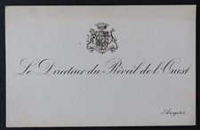 Carte de visite noblesse LE DIRECTEUR DU REVEIL DE L OUEST ANGERS  visit card 13