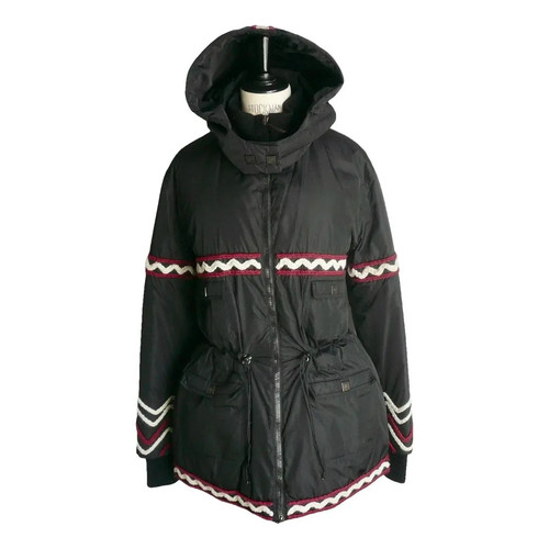 Chanel doudoune noire capuche - noire,