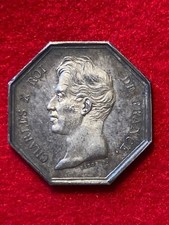 Jeton argent Charles X Caisse d’escompte et de prêts de l’île de Bourbon Réunion