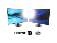 2X EIZO FlexScan EV2456 24'' WUXGA 1920X1200 IPS Moniteur 5Ms DP HDMI VGA Pivot