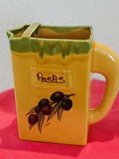 pichet Broc pastis Eau Céramique Provençale Décor Olive Signé 