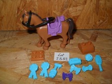 #2882# LEGO FRIENDS CHEVAL MARRON CLAIR SELLE VIOLETTE ACCESSOIRES