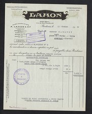 BORDEAUX (33) VIN & ALCOOL FORT "LAHON" en 1952