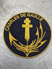 Patch Thermocollant Brodé Charles De Gaulle porte avion marine 9cm ..