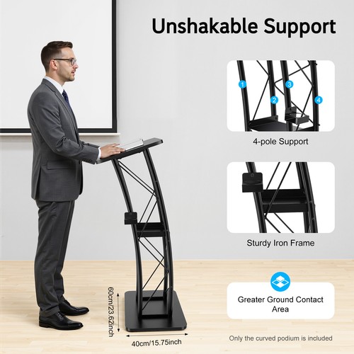 Curved podium stand - curved,