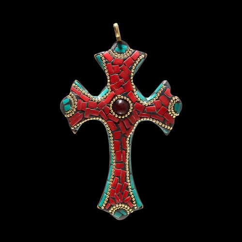 Pendentif croix homme - , tibatan