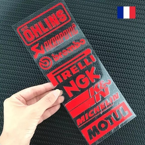 Autocollant rouge sponsors - ,