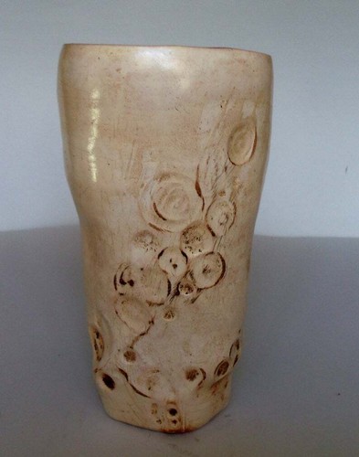 Vase céramique raku terre