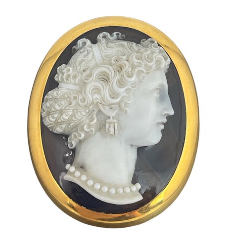 Broche camée ancienne - , en