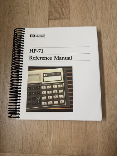 Reference manual for hewlett - for,