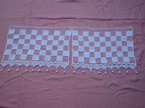 Paire rideau ancien filet - ,