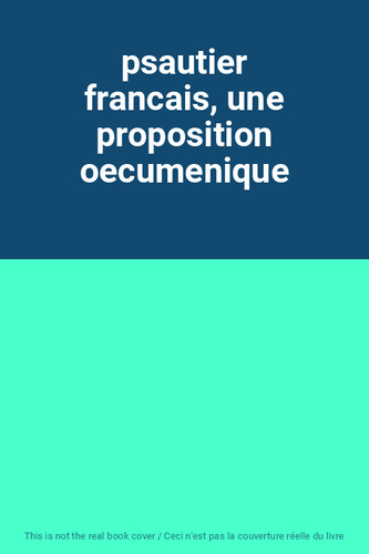 Psautier francais une - psautier, francais,