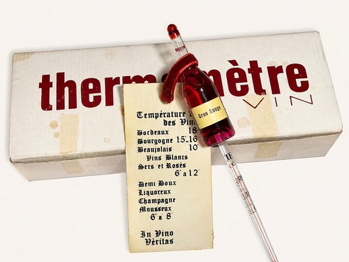 Thermomètre vin vintage - thermomètre,