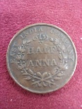 Monnaie Inde Britanique, East India Company, Half Anna 1835 N230
