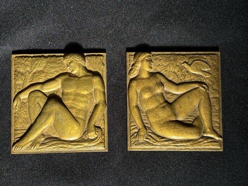 Art deco bronze - 2, médailles