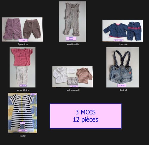 Lot vetements bébé - lot, de