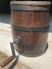 Ancienne Baratte à Beurre En forme de Tonneau