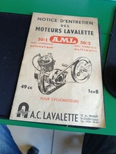 notice d'entretien du moteur LAVALETTE AML "50/, cyclomoteurs, mobylettes, motos