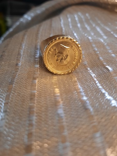 Bague chevalière doré - bague,