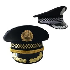 Hommes Armée Capitaine Performance Casquette Police Déguisement Militaire Neuve