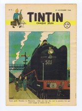 Journal  TINTIN   Edition BELGE   n°9   21 novembre  1946 Couverture Hergé  TTBE