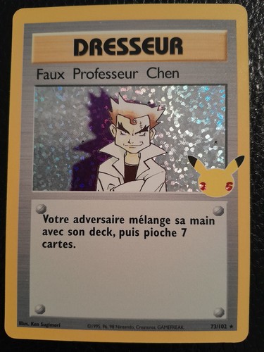 Carte pokémon faux professeur - carte,