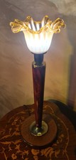 lampe bois mazda 1940 tulipe
