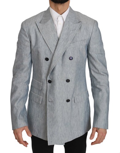Veste blazer bleu lin napoli - bleu,