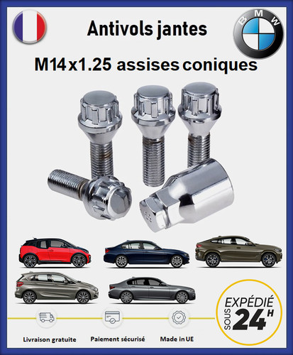 Ecrous antivol roues bmw - antivol, de