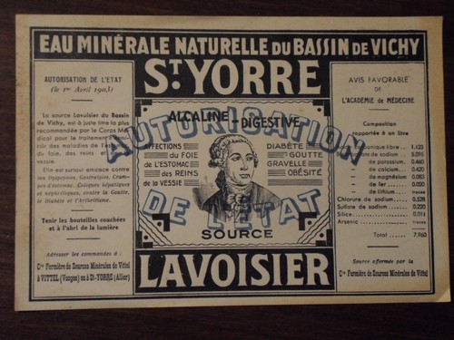 étiquette ancienne eau