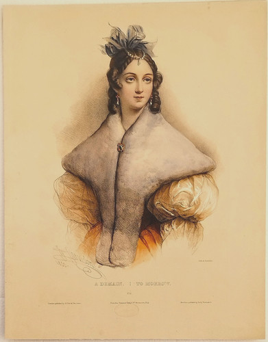 Litho xixè jeune femme - xixè, pense
