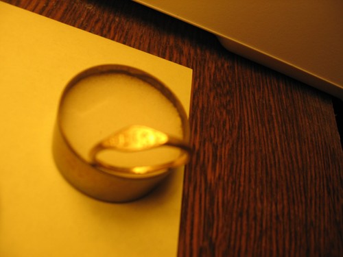 Bague romaine avec boite - or,