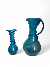 Vase Et Carafe En Verre Soufflé Rouen XIXeme ? Murano ?