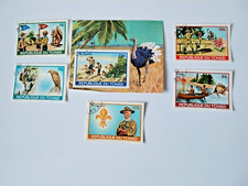 SÉRIE 5 TIMBRES➕1 FEUILLET OBLITÉRÉS ÉMIS PAR LE TCHAD EN 1972 (SCOUTISME)