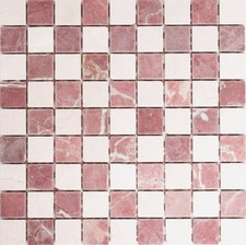Mosaïque Marbre Rosso/Beige