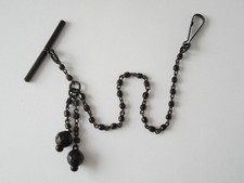 Chaîne de Montre Métal Noir Pendentif Avec Facettes Boules 6,8 G/ca.20, 5 CM