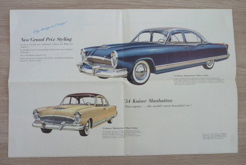 Brochure auto 1954 kaiser - 🚘,