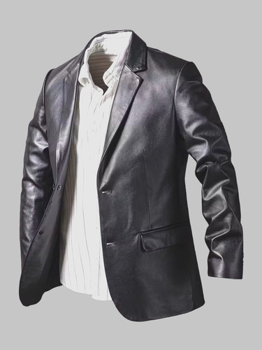 Blazer cuir noir - en,